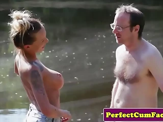 Amazing Bigtit Sluf Ass Fucked Outdoor In The Woods And Fucked