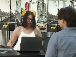 Boss Orders Her Busty Employee To Fuck Him